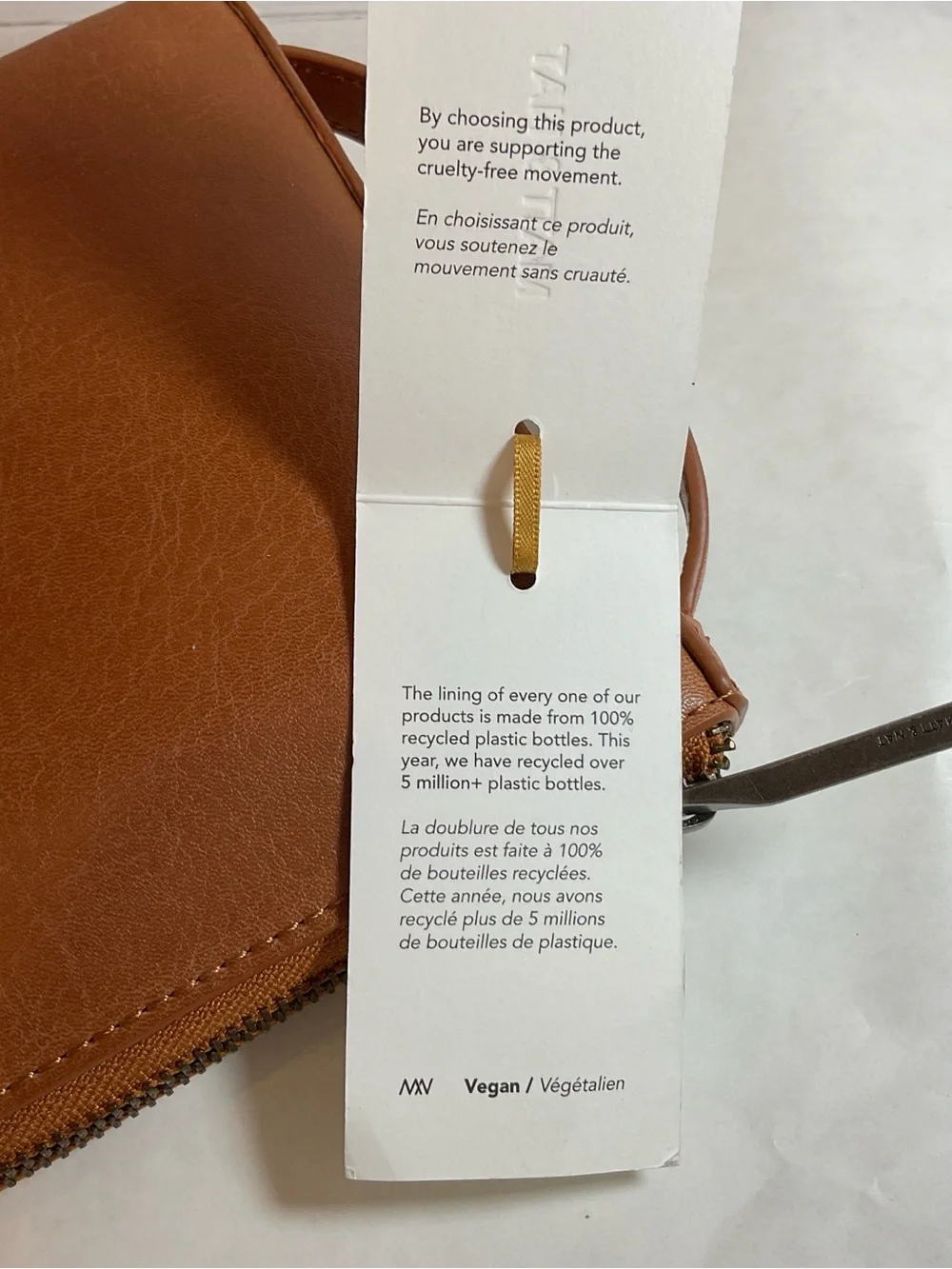 Matt & Nat Brown Leather Wristlet Clutch